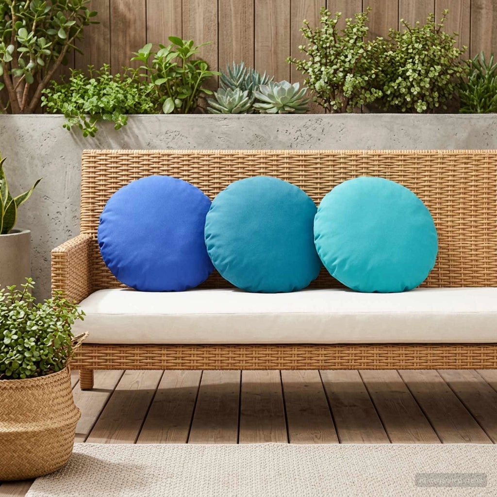 Federa 6 pcs HEERLEN Turchese Ø 30 cm Poliestere 922046