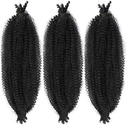Estensioni capelline 12 Pollici - Twist morbidi separati in anticipo - Locs afro Marley - Capelli a spirale - Sentimento naturale - 3 Pacchi - Capelli vellutati