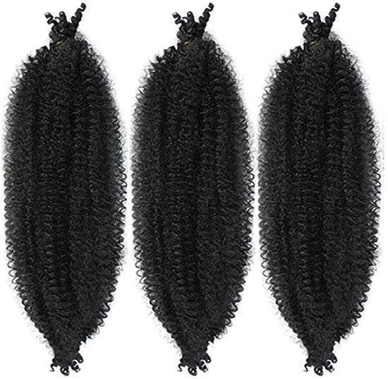 Estensioni capelline 12 Pollici - Twist morbidi separati in anticipo - Locs afro Marley - Capelli a spirale - Sentimento naturale - 3 Pacchi - Capelli vellutati