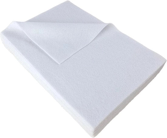 Velluto morbido colorato 14 mm spesso - 20 x 30 cm - Per fai da te e progetti di cucito (bianco)