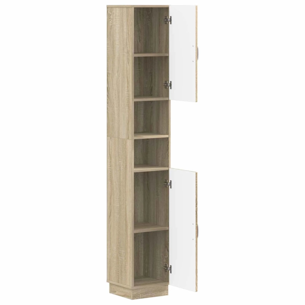 Armadio da Bagno con Ripiano Aperto HOORN Rovere Sonoma 897257