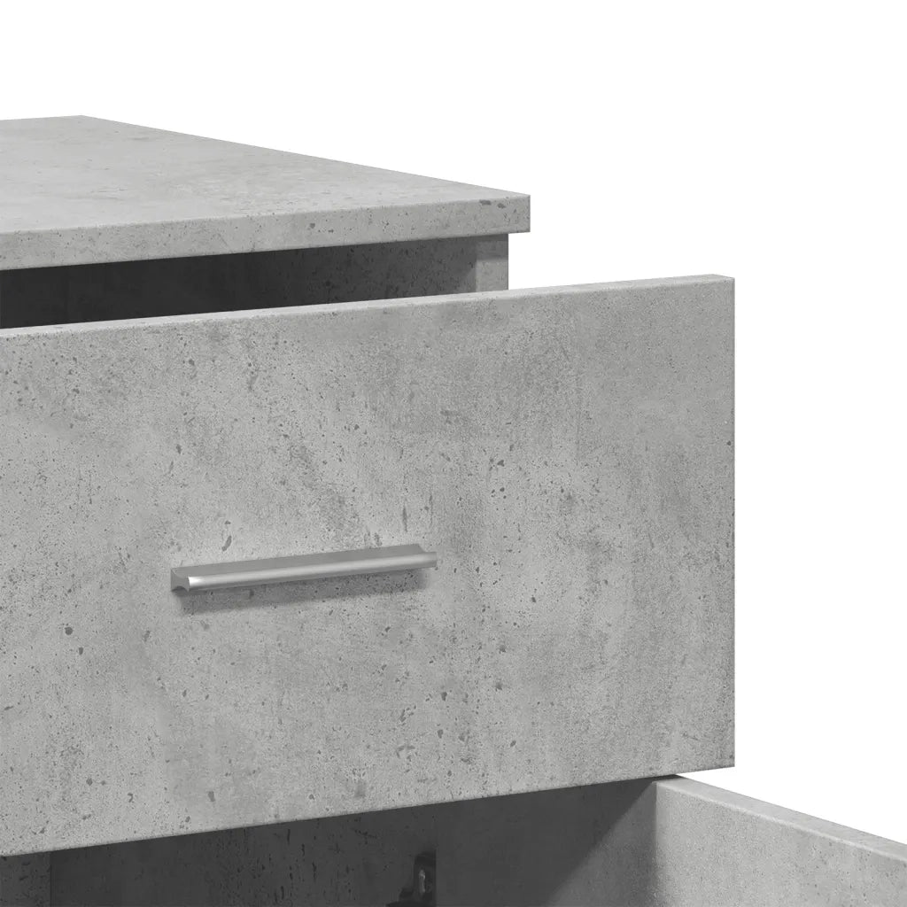 Credenza Grigio Cemento 79x38x80 cm in Legno Multistrato