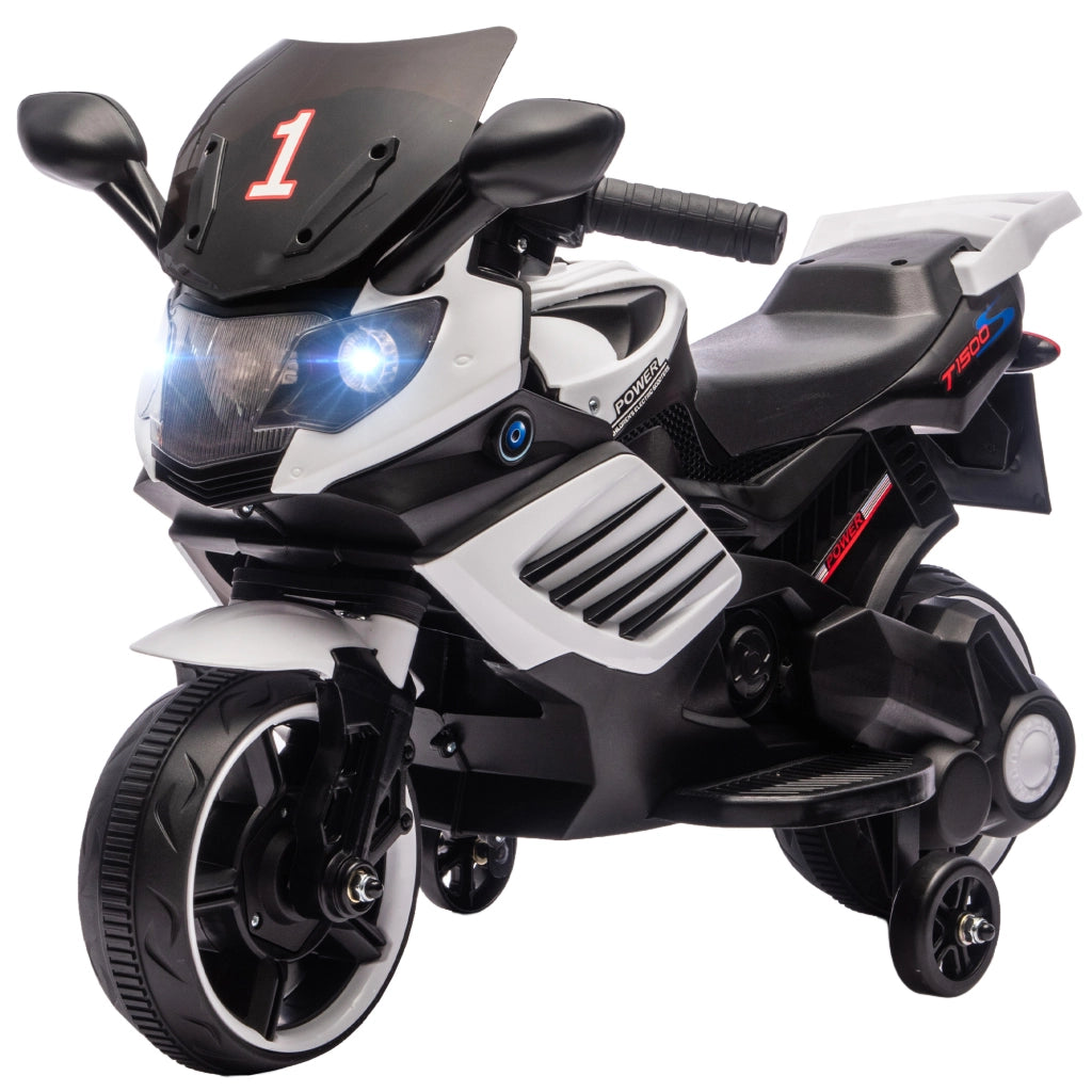 Auto elettrica per bambini 6V ¨C zephmum ¨C bianco con luci e suoni