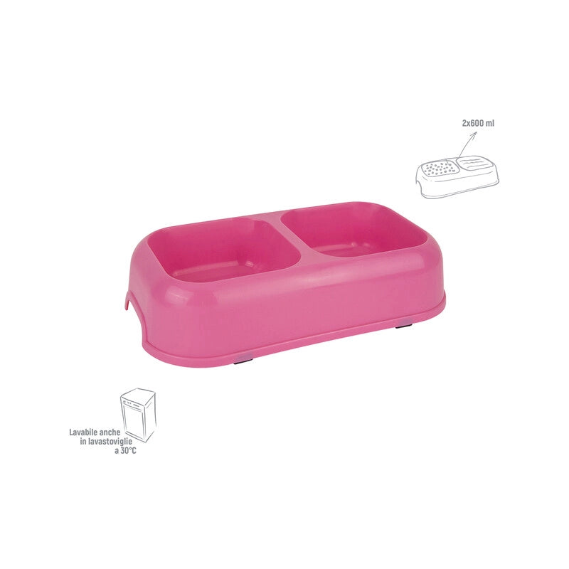 ZOOV CIOTOLA DOPPIA RETTANGOLARE ROSA LARGE- 1,0 pz