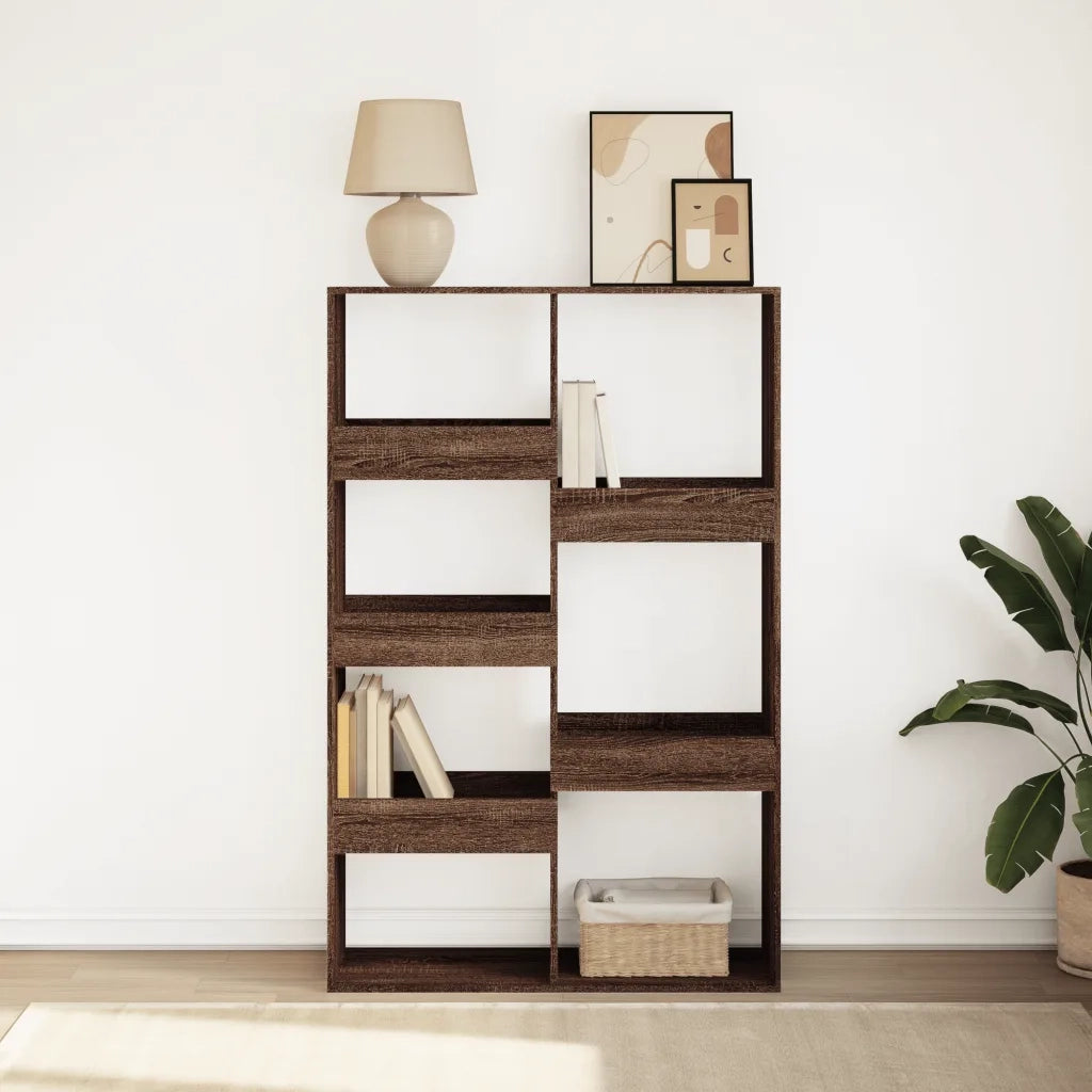 Libreria-Scaffale per Libri-Mobile di Stoccaggio Rovere Marrone 100x33x155,5 cm in Legno Multistrato