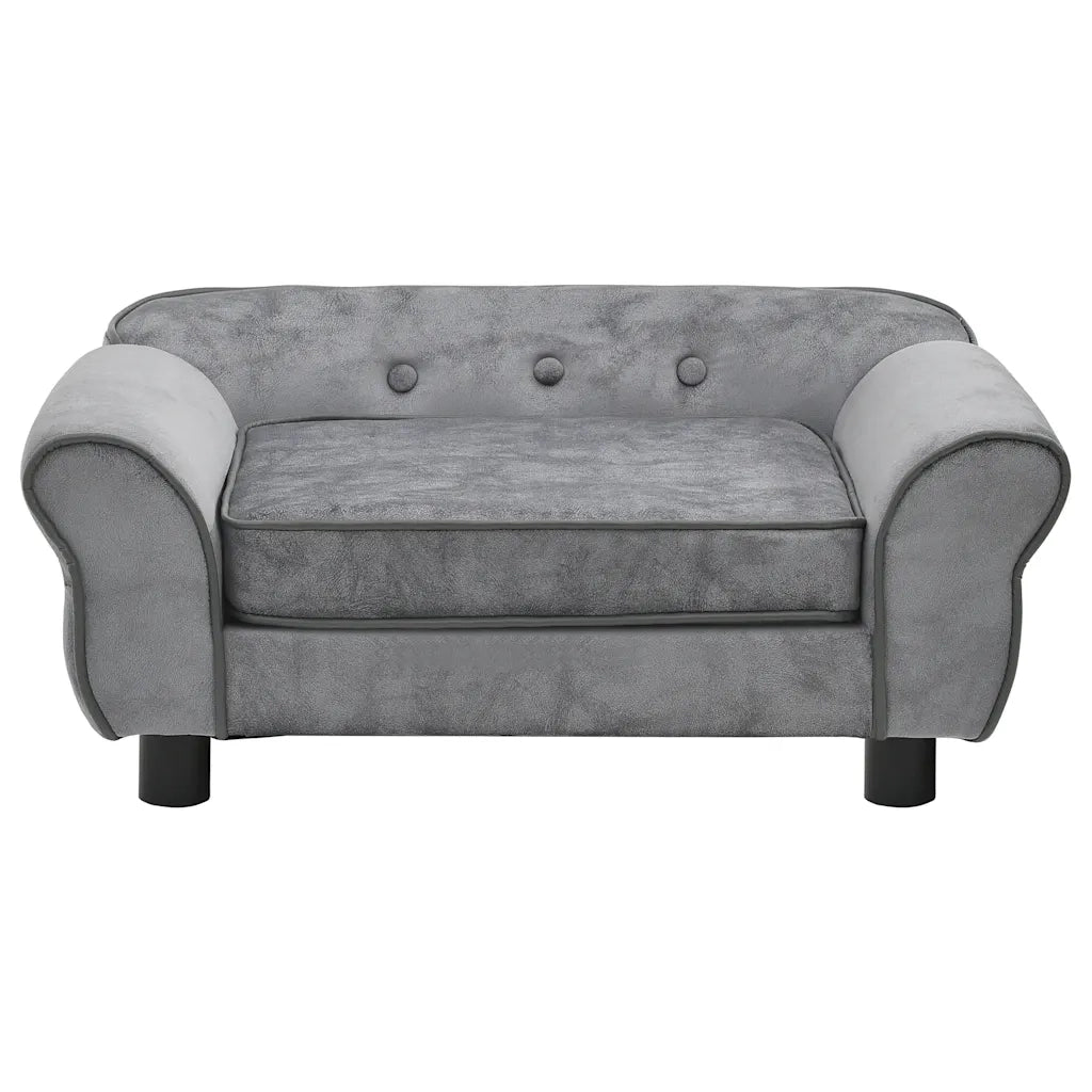 Divano per Cani-Sofa per animali domestici-Divanetto Grigio 72x45x30 cm in Peluche