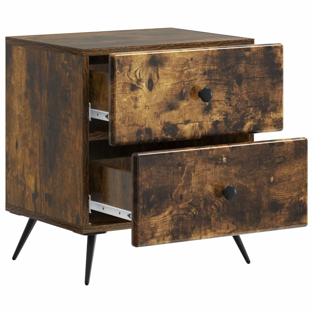 Armadio da Notte Rovere Fumo 43 x 34,5 x 47,5 cm 895455