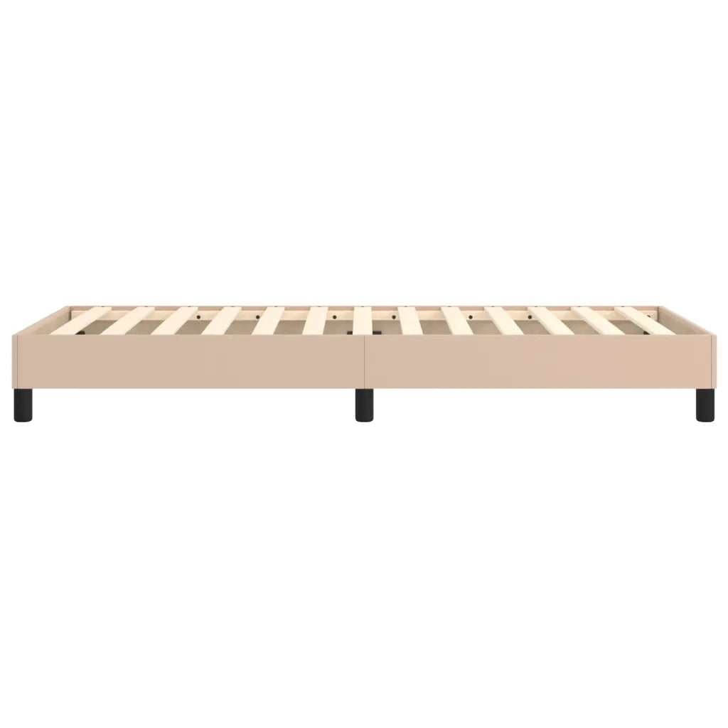 Struttura Letto a Rete a Molle Cappuccino 100x200 cm in Similpelle 3120687