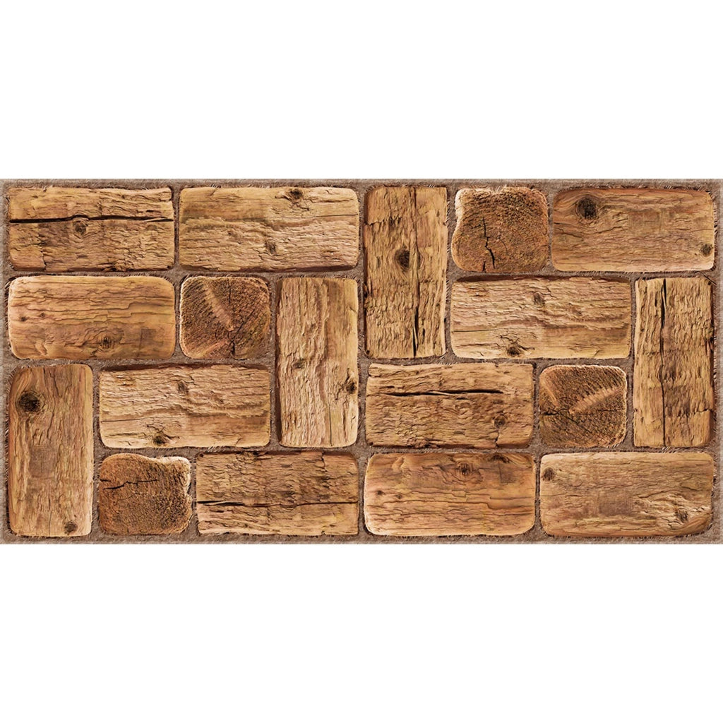 Pannelli 3D Rivestimento a parete in PVC effetto PATCHWORK DI LEGNO Realistici e isolanti.