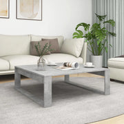 Tavolino da Salotto-Tavolino da soggiorno-Tavolo Grigio Cemento 100x100x35 cm Truciolato 418259