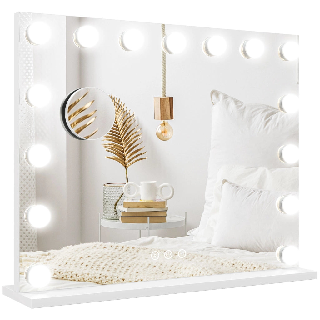 Specchio LED da Bagno ¨C Zephmum ¨C 58x48cm Bianco