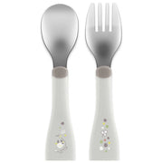 Chicco Set Posate per Bambini Acciaio Inox Grigio 18+ Mesi