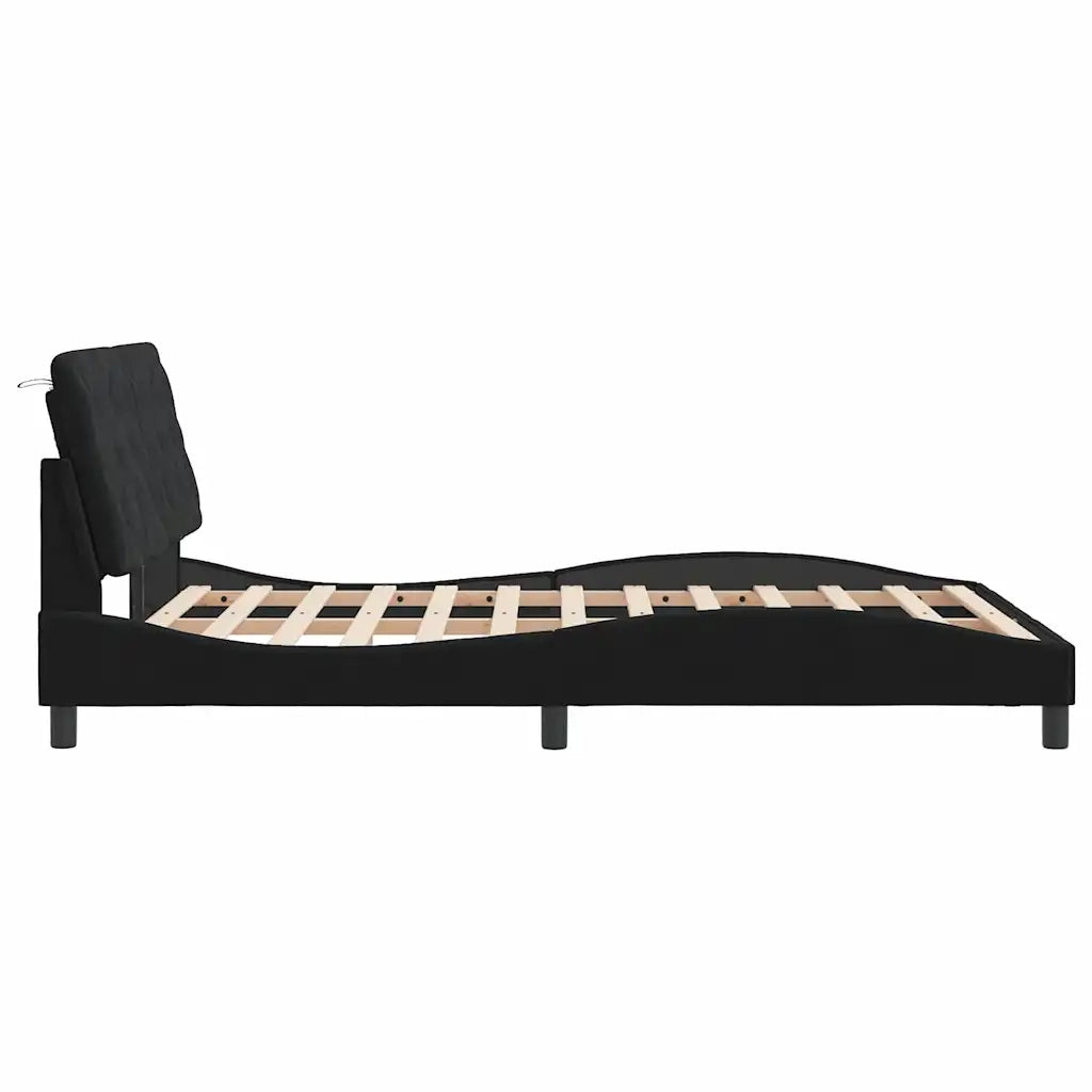 Giroletto senza Materasso Nero 120x200 cm Velluto 3207913