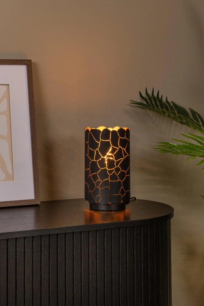 Lampada da tavolo ALMELO nero/oro 1xE27 Lucide