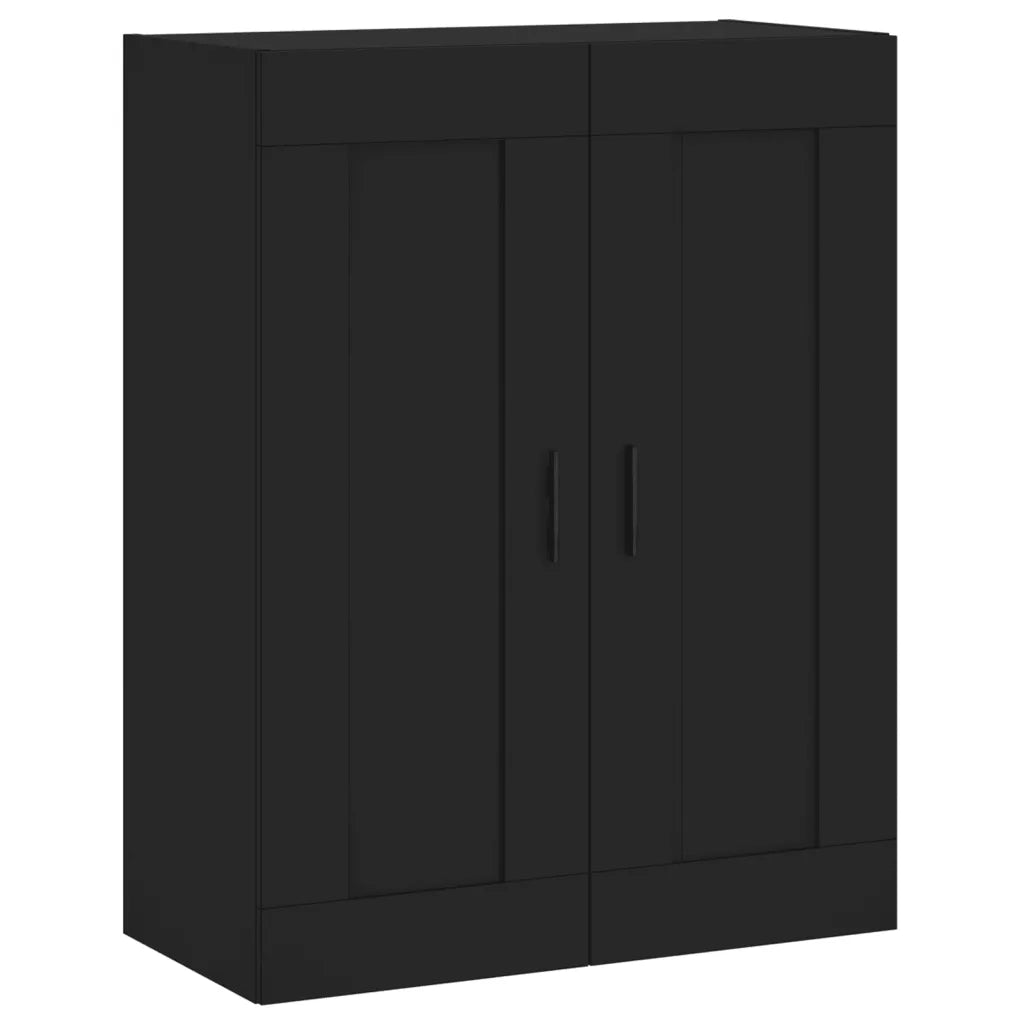 Armadietti a Parete 2 pz Neri in Legno Multistrato 3198034