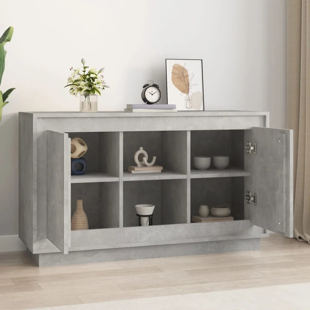 Credenza Grigio Cemento 102x35x60 cm in Legno Multistratocod mxl 79827