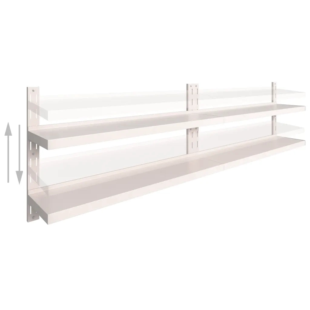 Mensole Galleggianti a 2 Livelli 2 pz in Acciaio Inox 300x30 cm cod mxl 33109