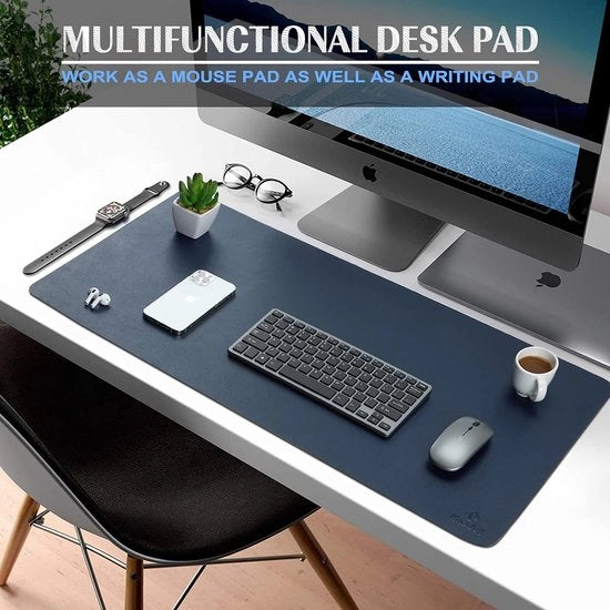Tavolo da lavoro in PVC impermeabile - tavolo da lavoro per laptop e blocco da disegno - doppia faccia - 43x90cm nero