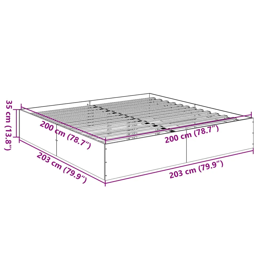 Giroletto Grigio Sonoma 200x200 cm in Legno Multistrato 3280991