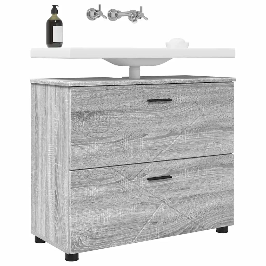 Mobile da Bagno con cassetto Grigio Sonoma 76,5 x 35 x 64 cm 883300