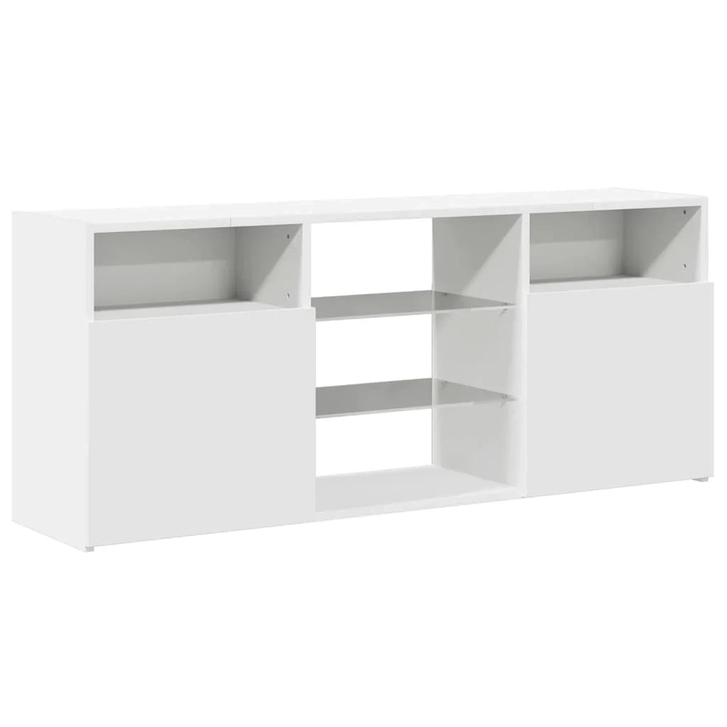 Mobile TV multimediale scaffale TV credenza mobile TV sala da pranzo soggiorno camera da letto con luci LED 120 x 30 x 50 cm bianco 02_0026513