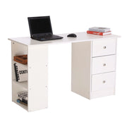 Scrivania con Cassetti e Ripiani Portaoggetti Bianco 120x49x72 cm