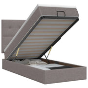 Letto ottomano con materasso Tortora 100 x 200 cm Tessuto 3457470