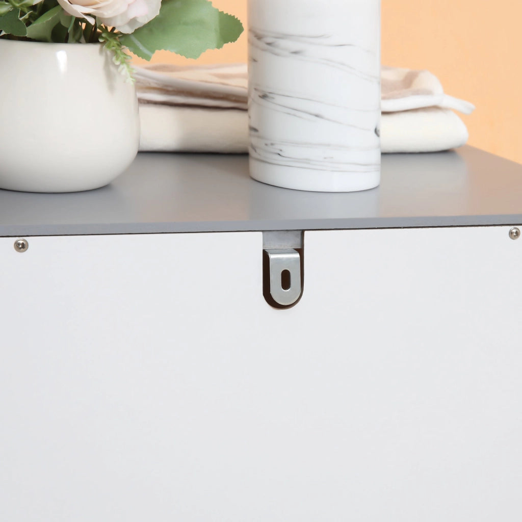 Mobiletto Bagno 3 Cassetti 40x33x80 cm in MDF Bianco
