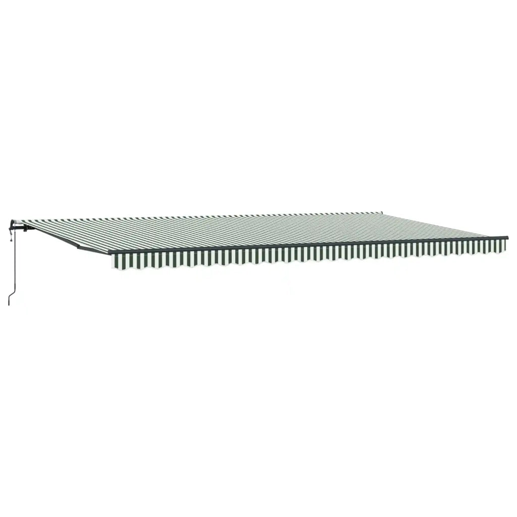 Tenda Retrattile Verde e Bianco 600 × 300 cm 3331699
