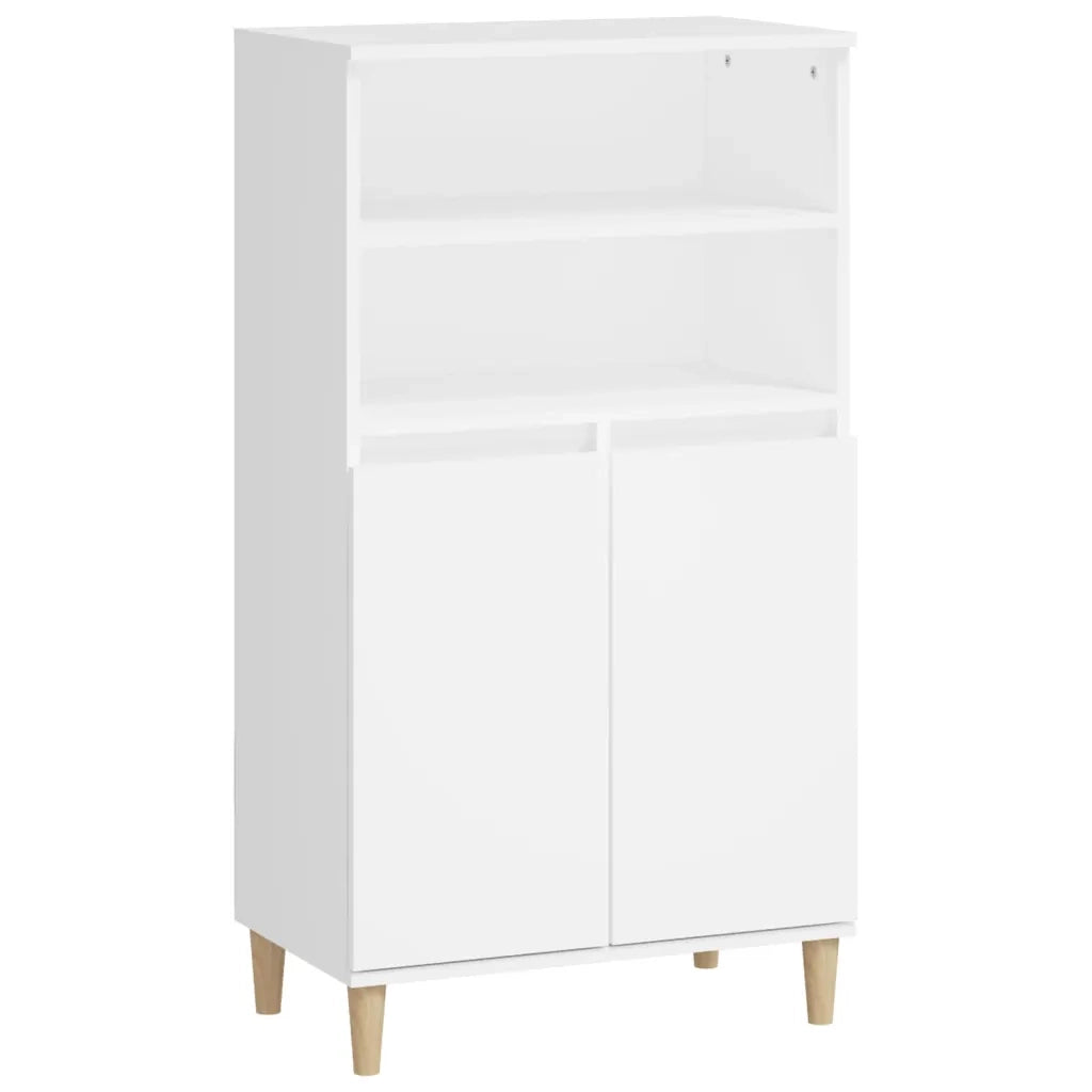Credenza Alta Bianca 60x36x110 cm in Legno Multistrato 821220