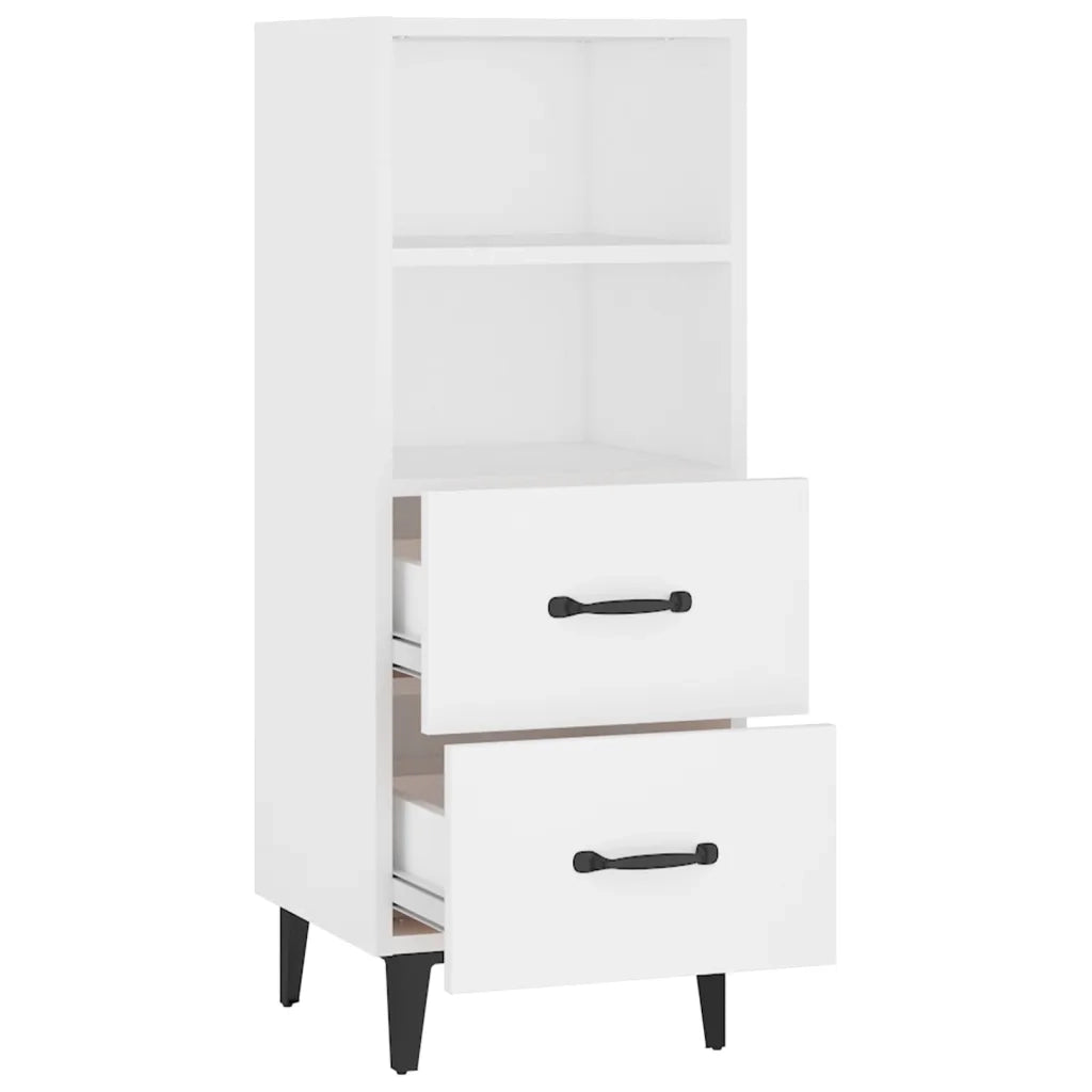 Credenza-Buffet-Armadio da cucina Bianca 34,5x34x90 cm in Legno Multistrato 168416