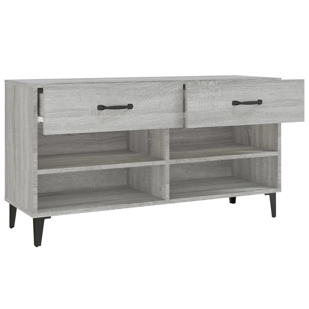 Scarpiera Grigio Sonoma 102x35x55 cm in Legno Multistrato cod mxl 37628