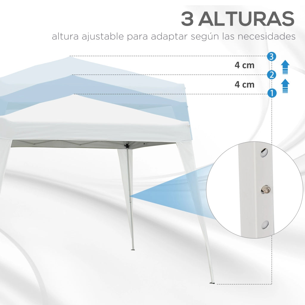 Gazebo da giardino pieghevole ¨C zephmum ¨C 240x240 cm bianco