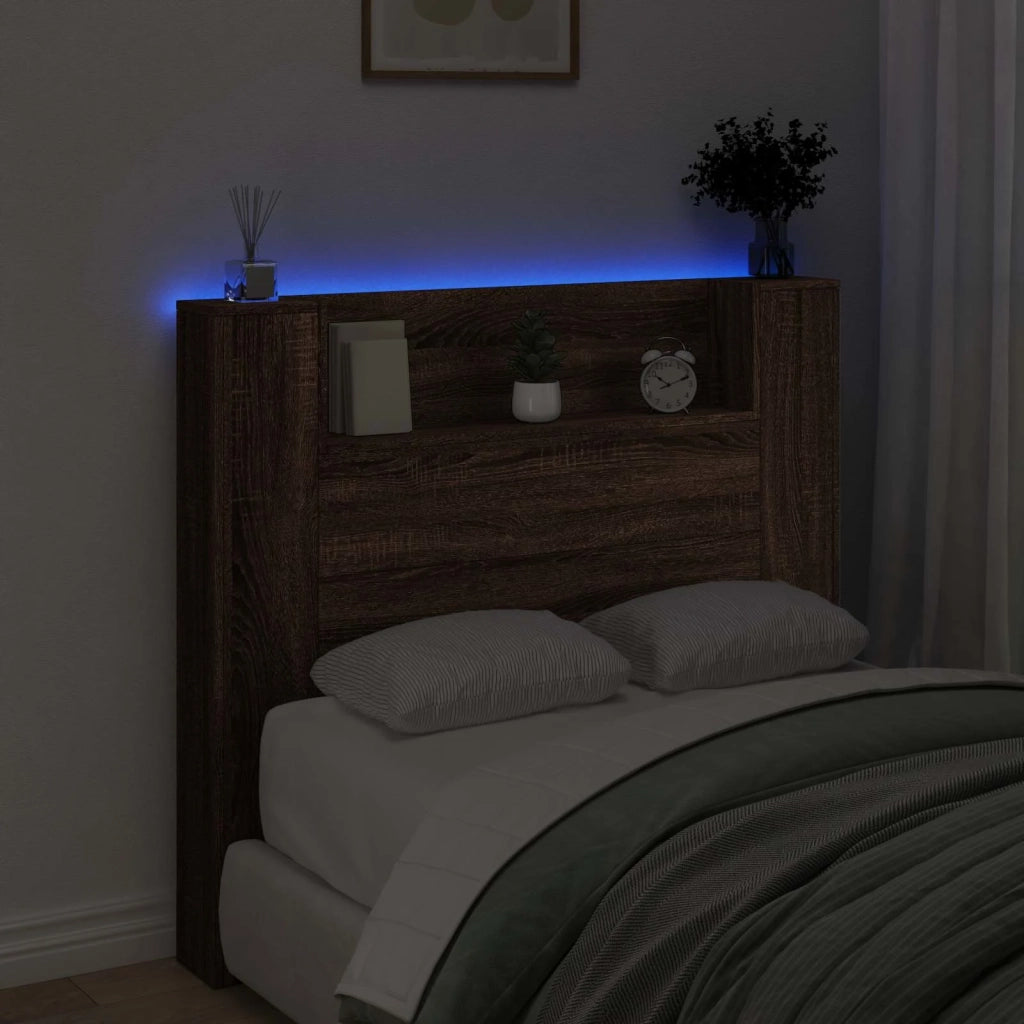 Testiera Letto Rovere Marrone Legno ingegnerizzato