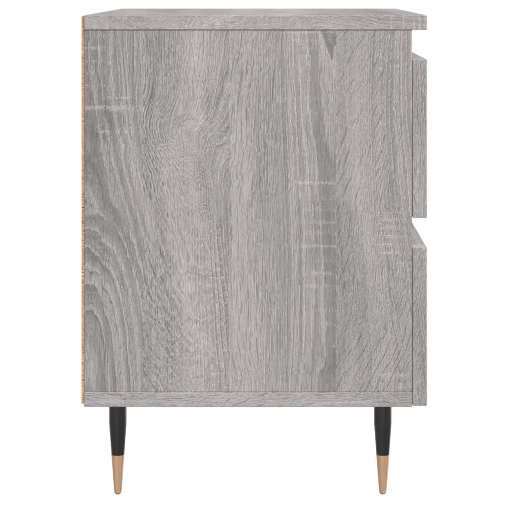Comodino Grigio Sonoma 40x35x50 cm in Legno Multistrato 826872
