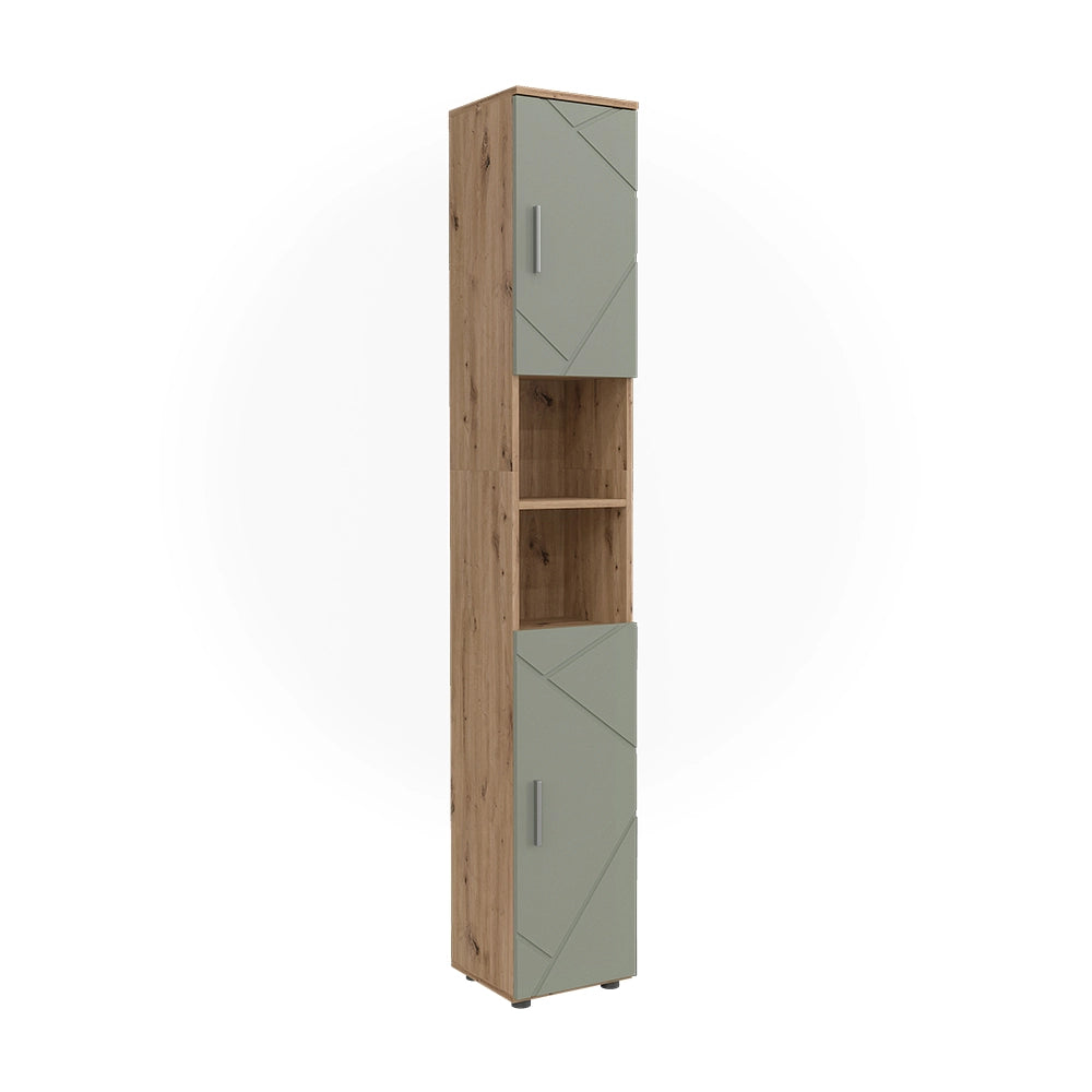 Vicco Armadio per il bagno Verde salvia 30 x 192 cm