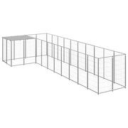 Gabbia per cani da esterno recinto per animali colore argento 7,26 m² acciaio codice 02_0000298