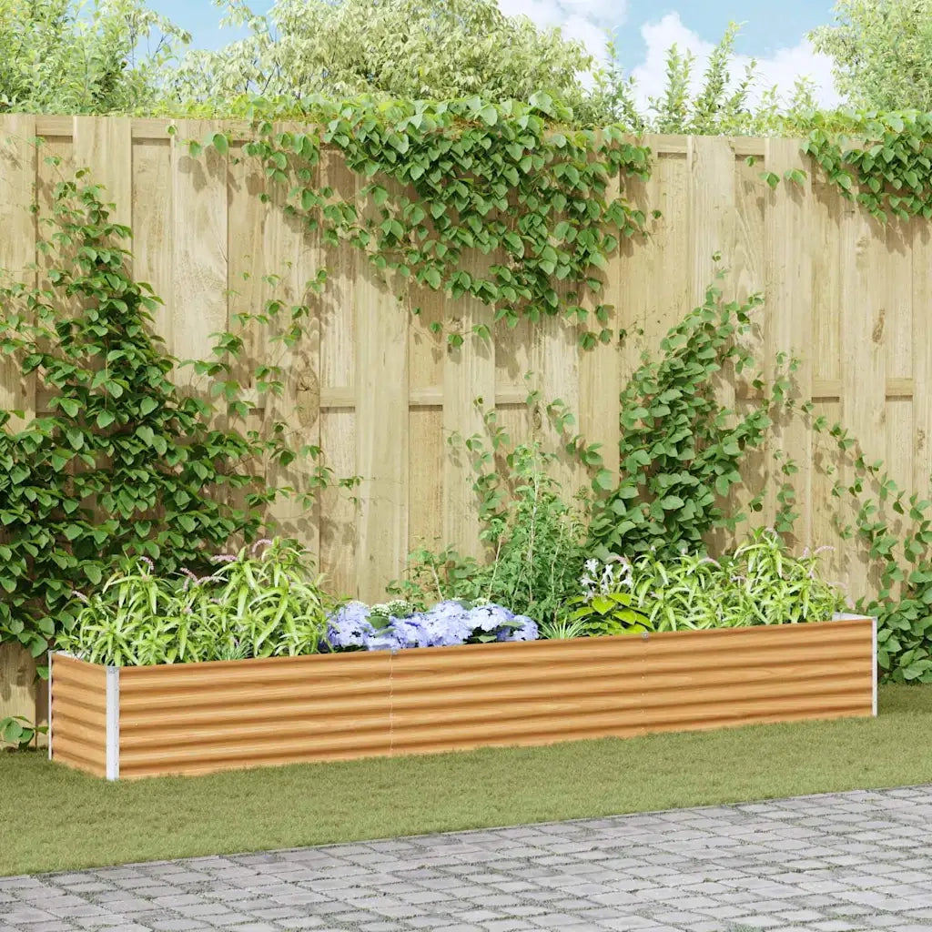 Fioriere | Cassetta per fiori | Letto rialzato da giardino 290 x 50 x 36 cm Acciaio zincato