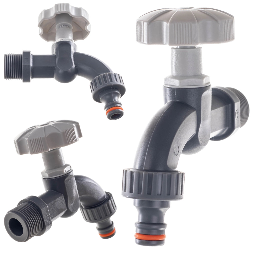 Rubinetto da giardino KADAX 3/4 per serbatoio di acqua piovana con valvola a barilotto.