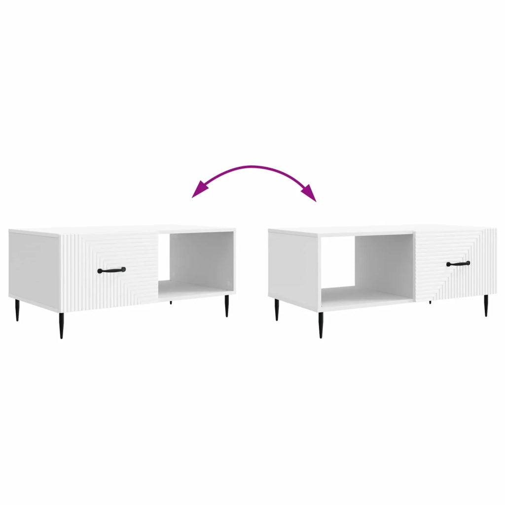 Tavolino da salotto Bianco 90 x 50 x 40 cm Legno ingegnerizzato 894955