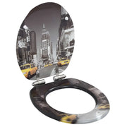 Copriwater 2pz con Chiusura Ammortizzata in MDF Design New York 277000