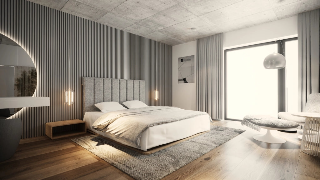 LETTO IMBOTTITO UNIKO 140x200 SOLIK ROVERE NATURALE