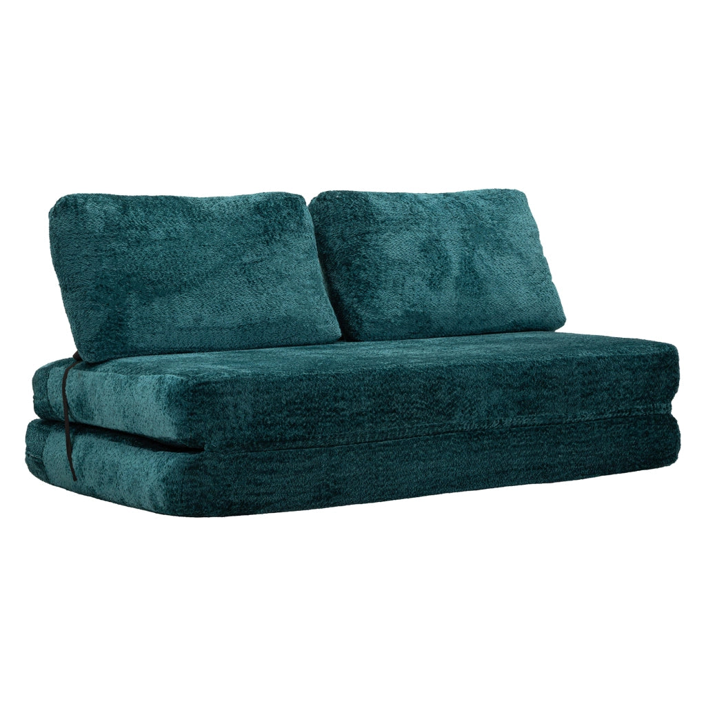 Albayz, Divano Letto 2 Posti Reclinabile, 31x31 cm Verde Petrolio