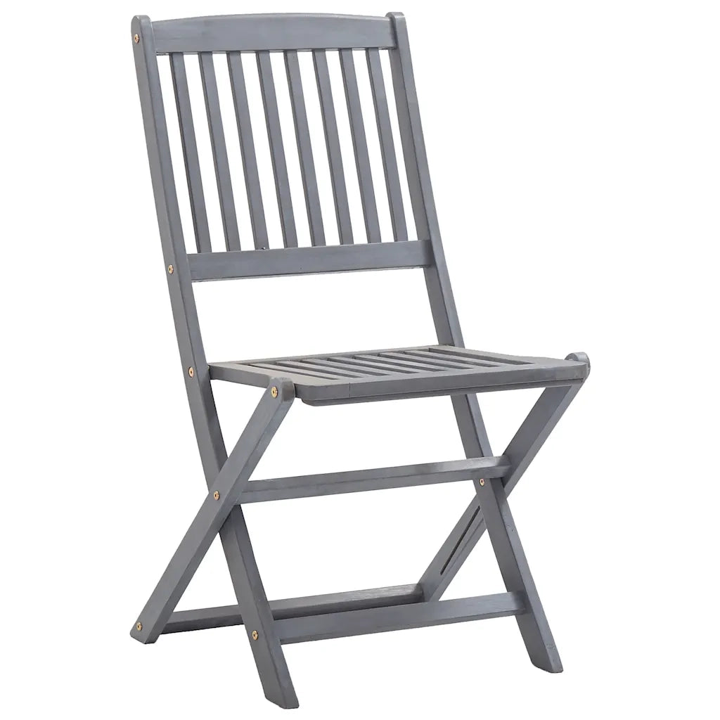 Sedie da Giardino Pieghevoli 2pz con Cuscini in Massello Acacia 3064546