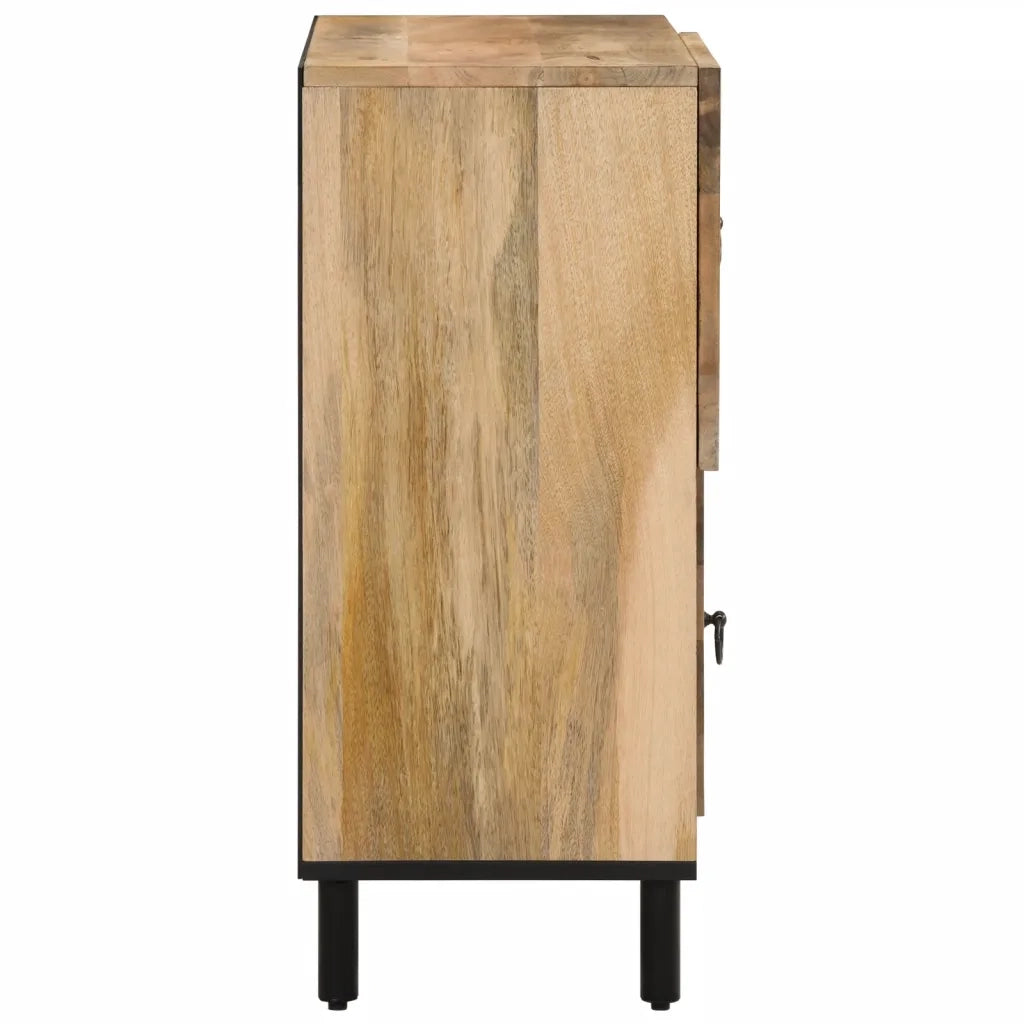 Credenza-Buffet-Armadio da cucina 80x33x75 cm in Legno Massello di Mango 810554