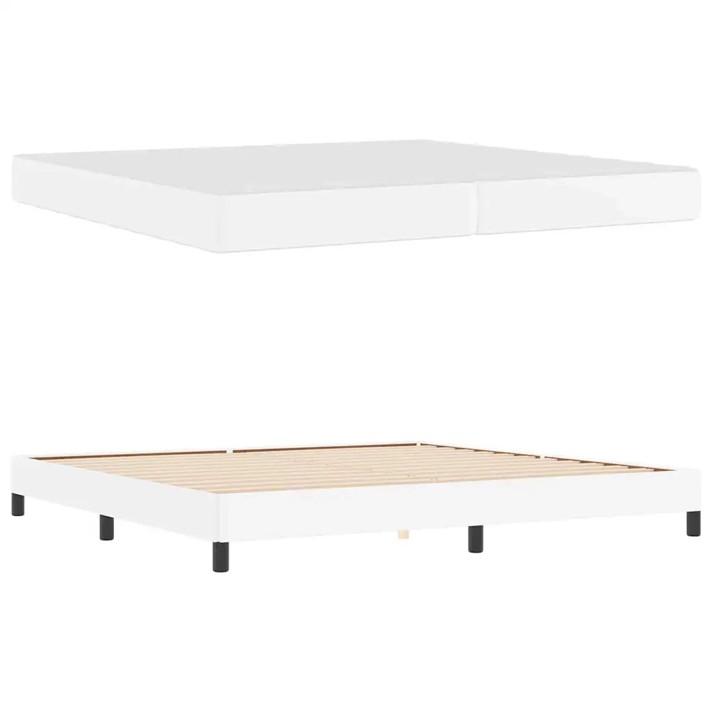 Struttura del letto Bianco Puro 200 x 200 cm Tessuto 3398649