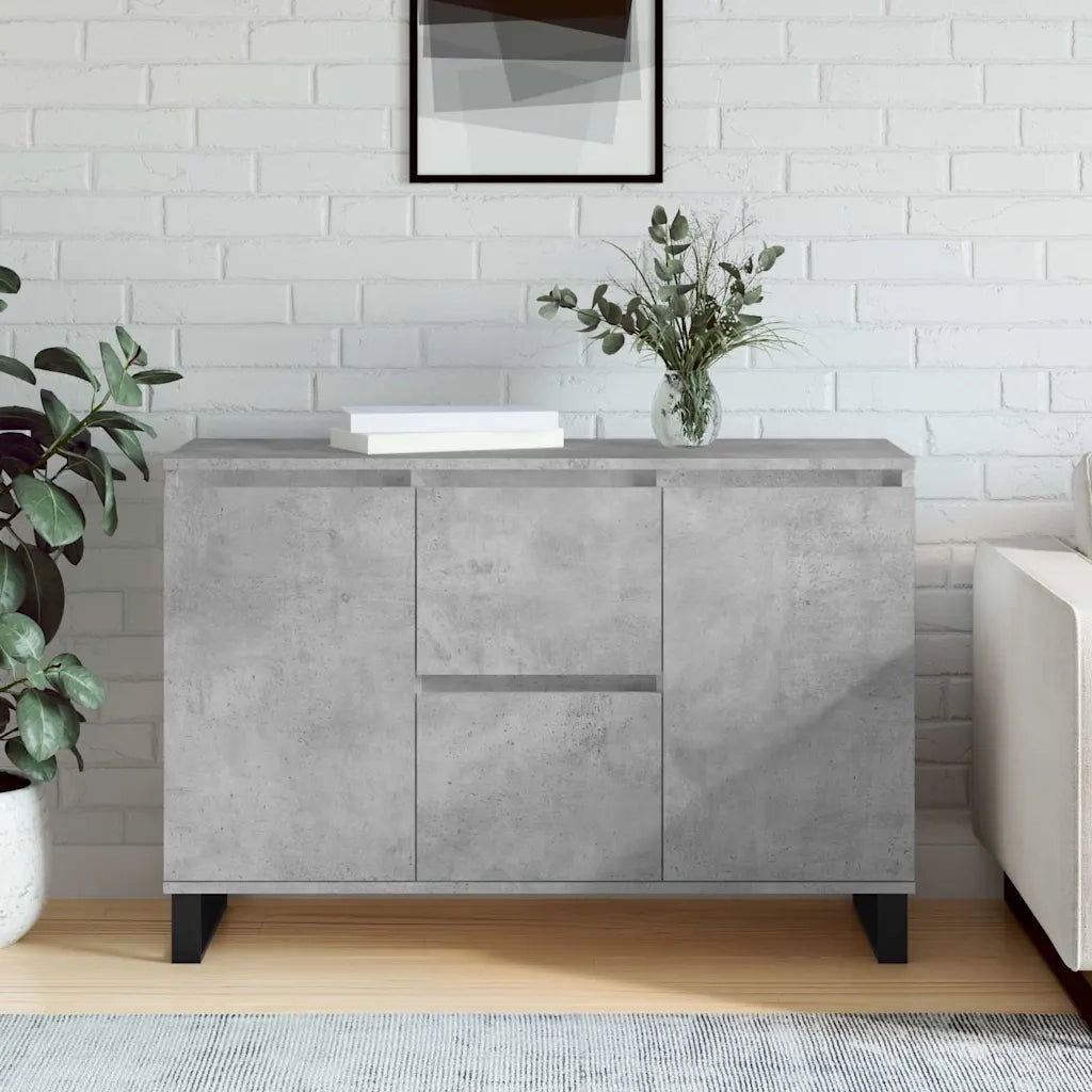 Credenza Grigio Cemento 104x35x70 cm in Legno Multistratocod mxl 80080