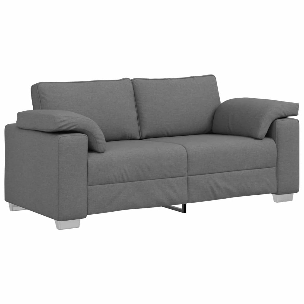 Divano a due posti Grigio scuro 180 cm Tessuto 4105228