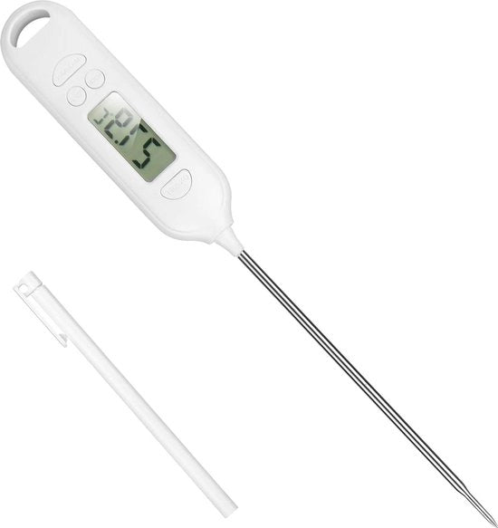 Termometro per carne - Termometro digitale per cucina con lunga sonde schermo LCD per cucinare barbecue - termometro per arrosto - termometro per griglia - termometro per alimentazione dei bambini
