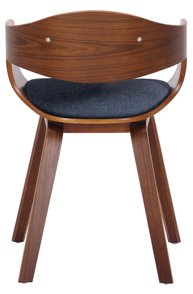 Sedia Kingston in Tessuto Noce/blu chiaro